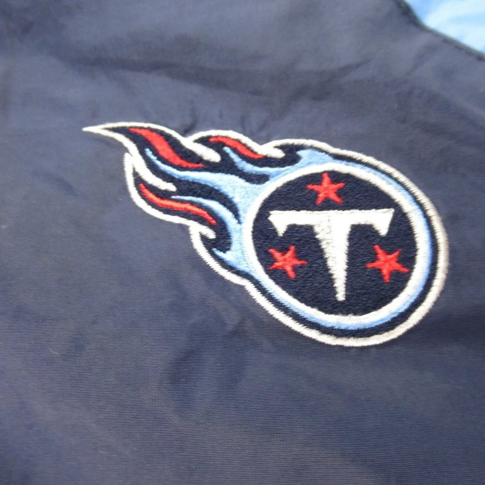 Vintage Tennessee Titans Jacket Mens XXL Reebok Blue Full Zip Wind Rain READ